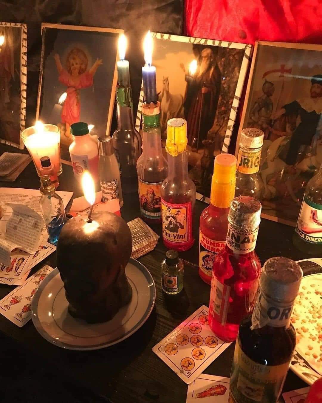 Velas y elementos rituales